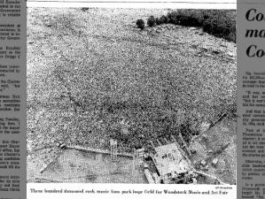Hundreds of thousands gather for Woodstock Music and Art Fair.  August 1969