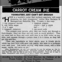 Carrot Cream Pie (1939)