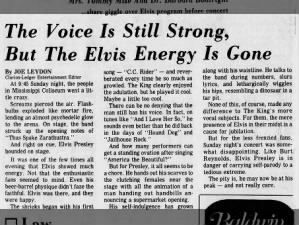Review of 1976 Elvis Presley concert