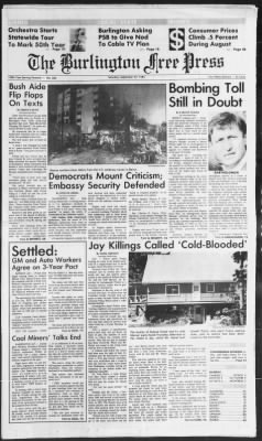 The Burlington Free Press from Burlington, Vermont on September 22, 1984 · Page 1