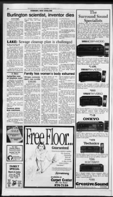 The Burlington Free Press from Burlington, Vermont on November 9, 1991 · Page 20