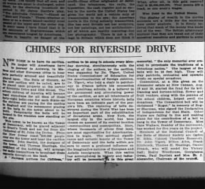 Chimes for Riverside Drive