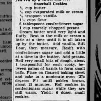 Snowball Cookies (1940)