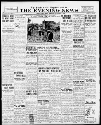 Battle Creek Enquirer from Battle Creek, Michigan on September 6, 1919 · Page 1