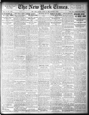 The New York Times from New York, New York on March 12, 1906 · Page 1