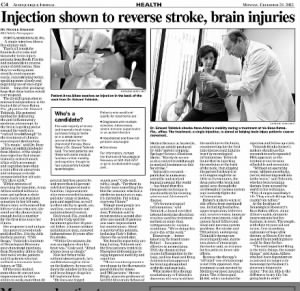 injection shown to reverse stroke brain injuries