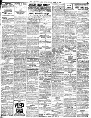 1895 Dallas TEXAS newspaper w large illustrated ad for the BEACH HOTEL Galveston 