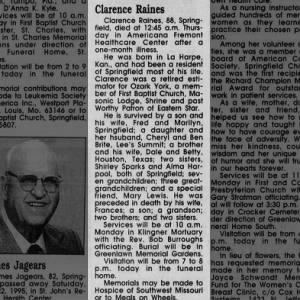 1995 April 23  Clarence Raines (mother McDonald)