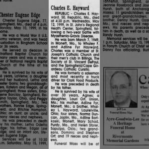 Obituary for Charles E. Hayward