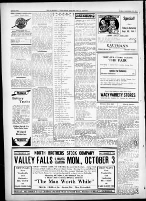 The Valley Falls Vindicator from Valley Falls, Kansas on September 30, 1921 · Page 2