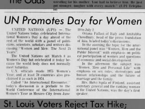 United Nations promotes International Women's Day in 1975