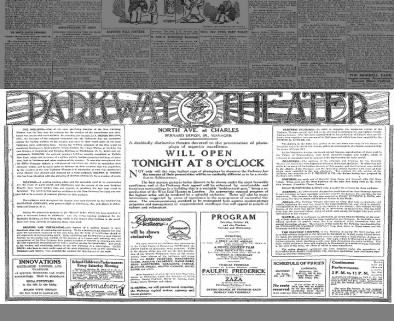 Parkway theatre opening
