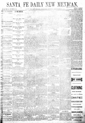 The Santa Fe New Mexican from Santa Fe, New Mexico on August 29, 1881 · Page 1