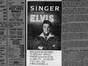 Ad for Elvis Presley first TV special, 1968