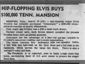 Elvis buys Graceland