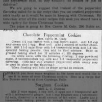 Chocolate Peppermint Cookies (1936)