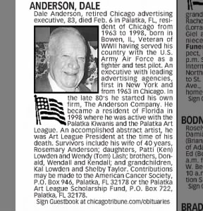 Obituary for DALE ANDERSON (Aged 83)