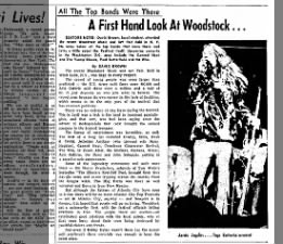 A First Hand Look at Woodstock