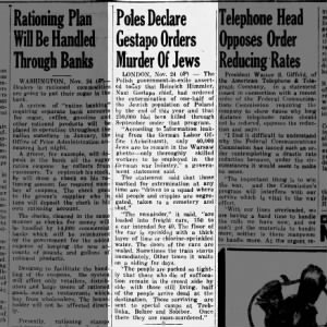 Poles Declare Gestapo Orders Murder Of Jews
