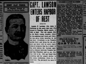 CAPT. LAWSON ENTERS HARBOR OF REST