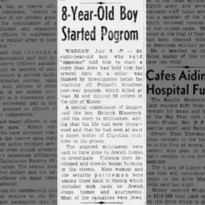 8-Year-Old Boy Started Pogrom