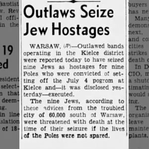 Outlaws Seize Jew Hostages