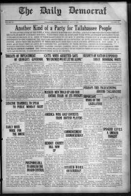 Tallahassee Democrat from Tallahassee, Florida on May 21, 1921 · Page 1