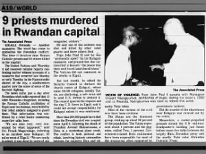 Nine priests murdered in Rwandan capital by rebel soldiers, June 1994