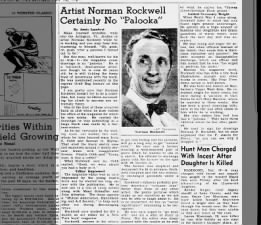 Newspaper shares humorous anecdotes from the career of artist Norman Rockwell