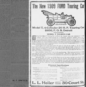 1908 Ford Model T ad