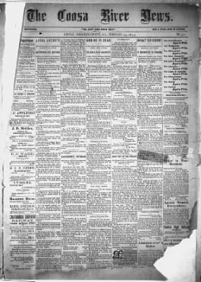 The Coosa River News from Centre, Alabama on February 24, 1893 · Page 1