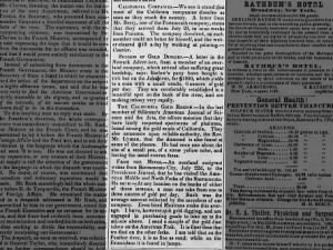 News about the California Gold Rush, 1849; Miners seeing great success