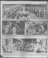 Newspaper photos of soldiers of the 100th Infantry Battalion home in Hawaii on furlough