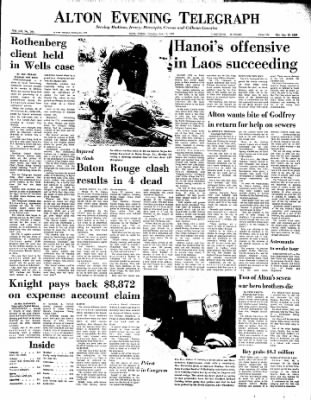 Alton Evening Telegraph from Alton, Illinois on January 11, 1972 · Page 1