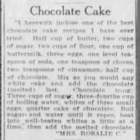 Chocolate Cake (1915)