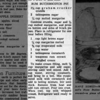 Rum Butterscotch Pie (1959)