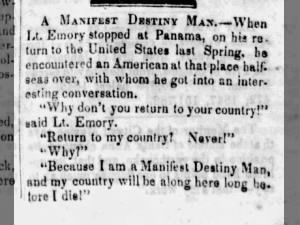 Joke from 1847 about Manifest Destiny
