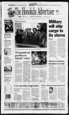 The Honolulu Advertiser from Honolulu, Hawaii on October 4, 2002 · 1
