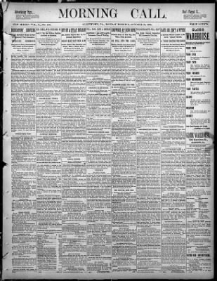 The Morning Call from Allentown, Pennsylvania on October 28, 1895 · 1