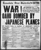 Star-Bulletin covers the bombings at Pearl Harbor, 1st Extra