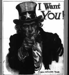 James Montgomery Flagg's famous Uncle Sam recruitment image