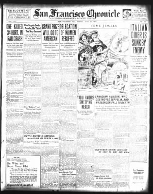 San Francisco Chronicle from San Francisco, California on June 18, 1915 · Page 1