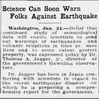 Science Can Soon Warn Folks Against Earthquake