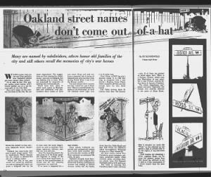 street names -- where Oakland street names come from