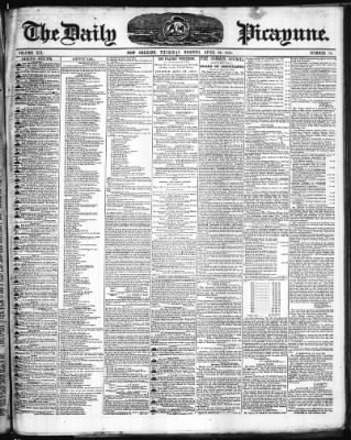 The Times-Picayune from New Orleans, Louisiana on April 26, 1855 · Page 1