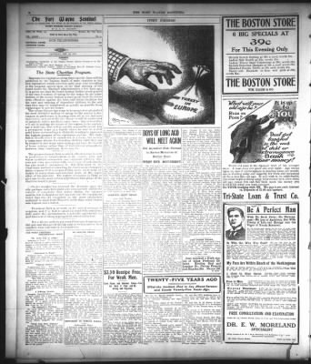 The Fort Wayne Sentinel from Fort Wayne, Indiana on November 23, 1912 · Page 4