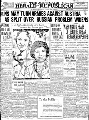 The Salt Lake Herald-Republican from Salt Lake City, Utah on February 28, 1918 · 1