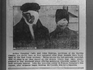 Photo of injured survivors of the Halifax Explosion in 1917