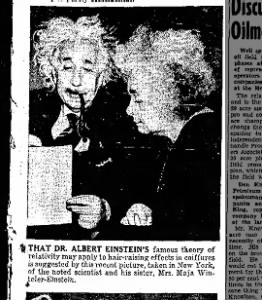 Einstein and sister - hair
