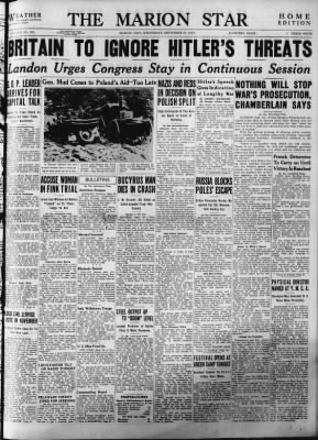 The Marion Star from Marion, Ohio on September 20, 1939 · 1